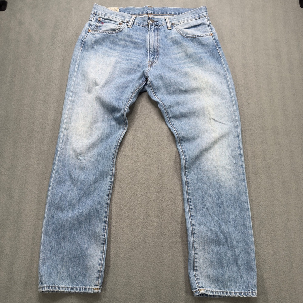 Polo Ralph Lauren Varick Slim Straight 34/30 Ellis Indigo Light Wash Jeans